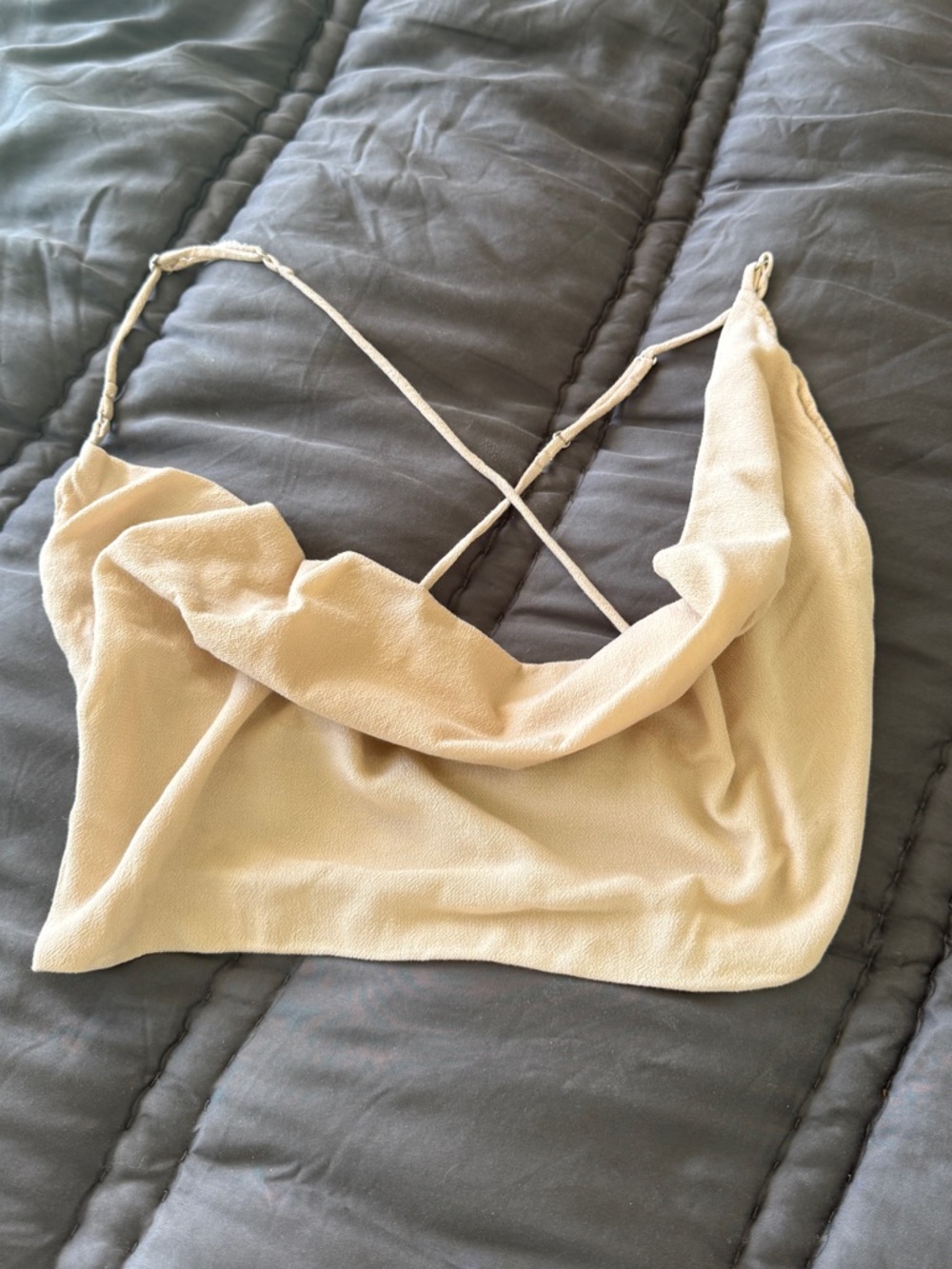 INDAH Cream Draped Cowl Crop Top
Only worn twice, in like new condition